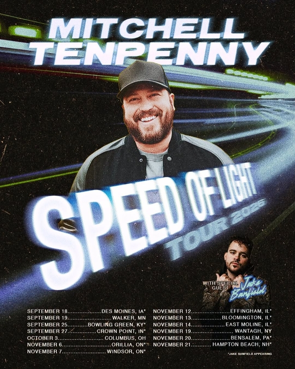 Mitchell Tenpenny 2026 concert poster